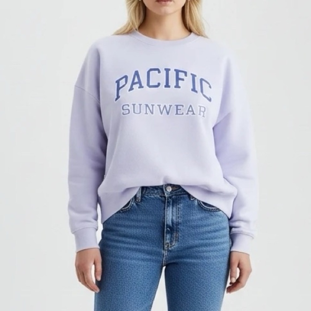 Pacific Sunwear Pastel Purple Crewneck Sweatshirt